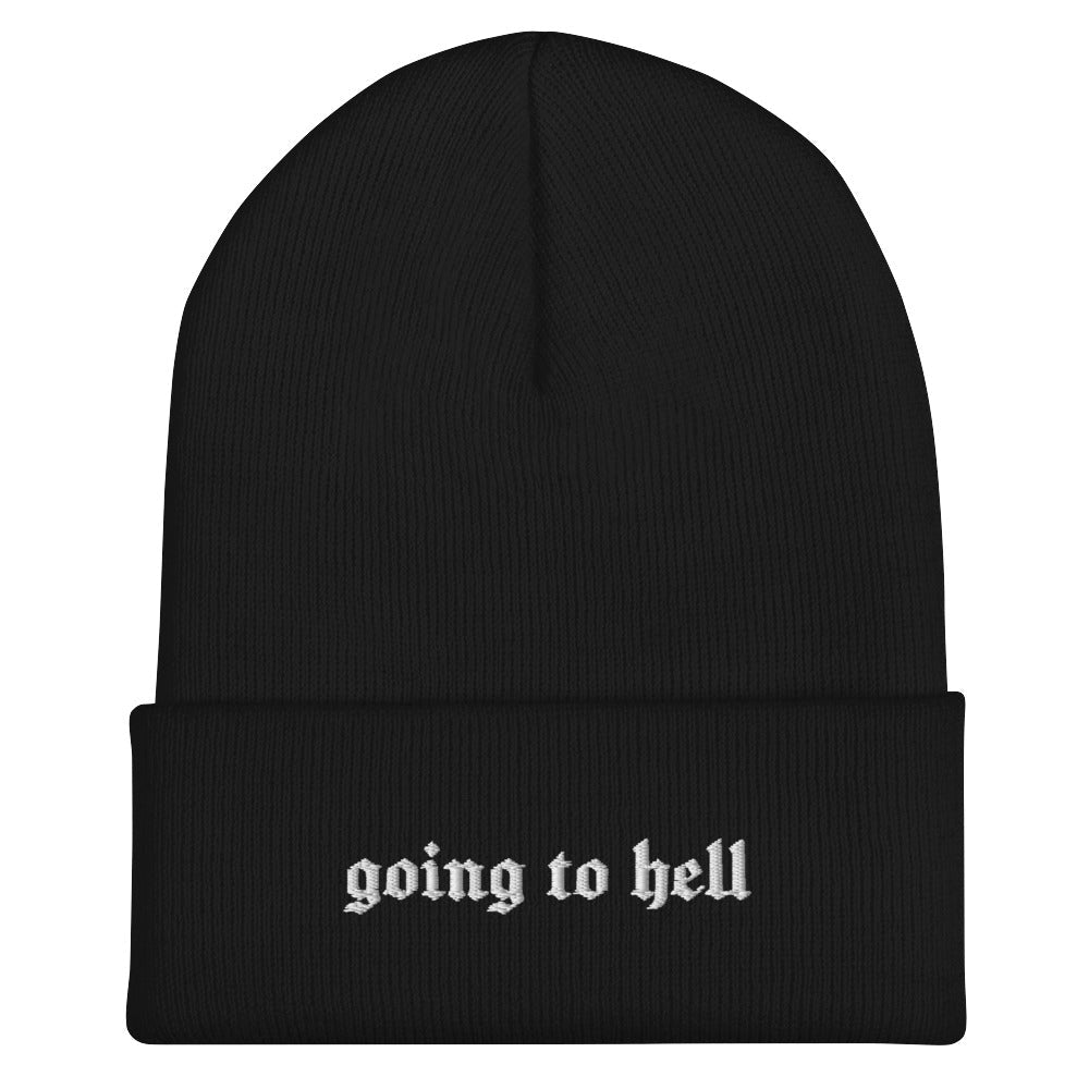 Going to Hell Gothic Knit Beanie - Goth Cloth Co.6552493_8936