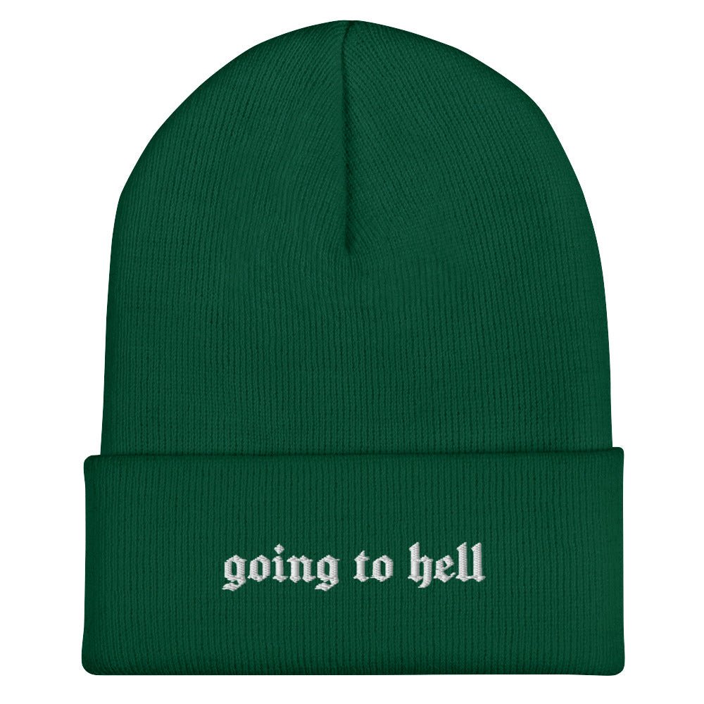 Going to Hell Gothic Knit Beanie - Goth Cloth Co.6552493_8941