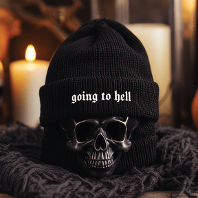 Going to Hell Gothic Knit Beanie - Goth Cloth Co.6552493_8941