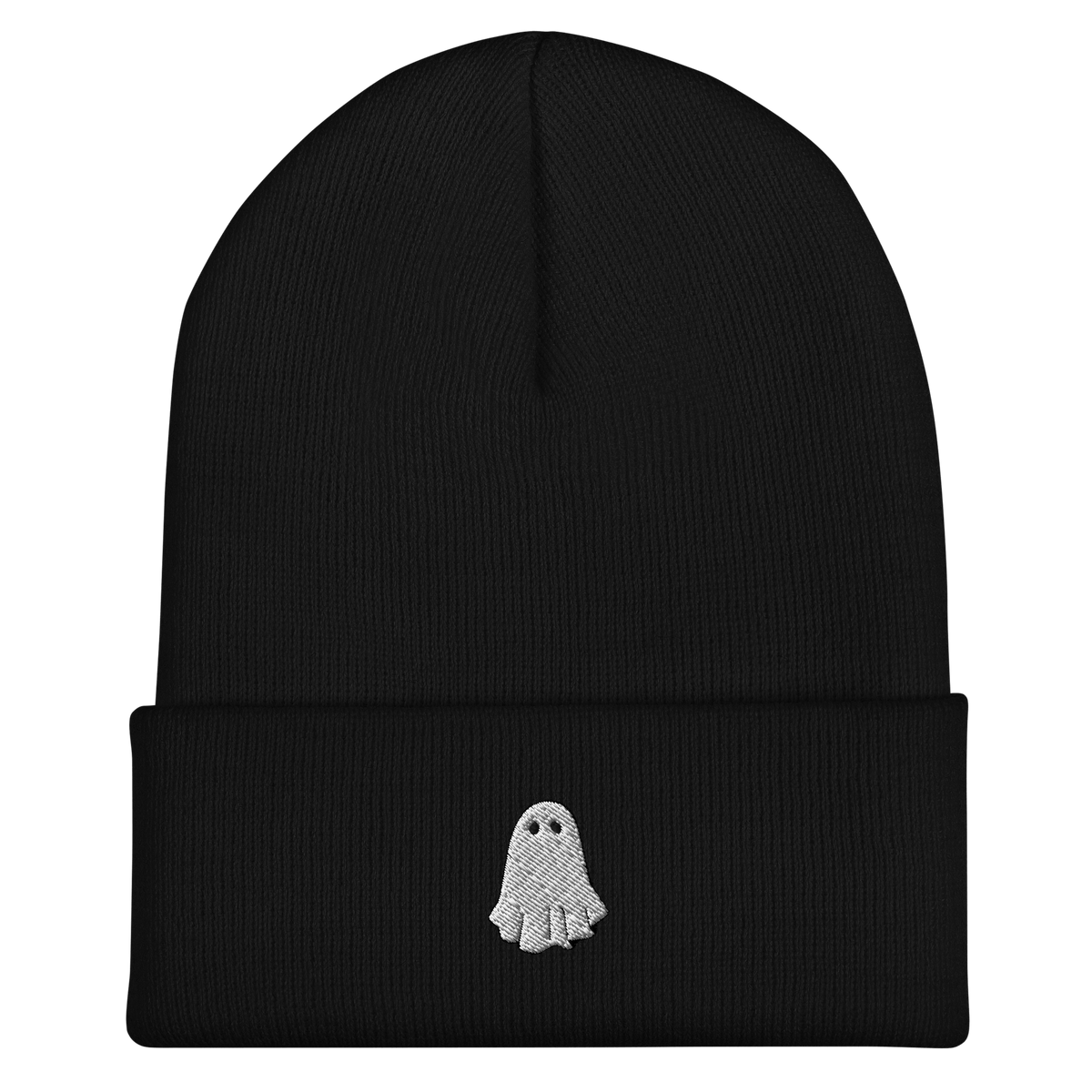 Cute Ghost Embroidered Cuffed Beanie - Goth Cloth Co.