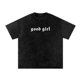 Good Girl Acid Washed Oversized Tee - Goth Cloth Co.260108PODPQ0696001