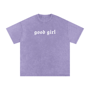 Good Girl Acid Washed Oversized Tee - Goth Cloth Co.260108PODPQ0696007