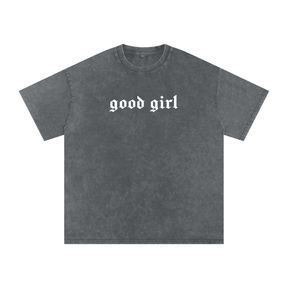 Good Girl Acid Washed Oversized Tee - Goth Cloth Co.260108PODPQ0696019