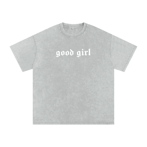 Good Girl Acid Washed Oversized Tee - Goth Cloth Co.260108PODPQ0696031