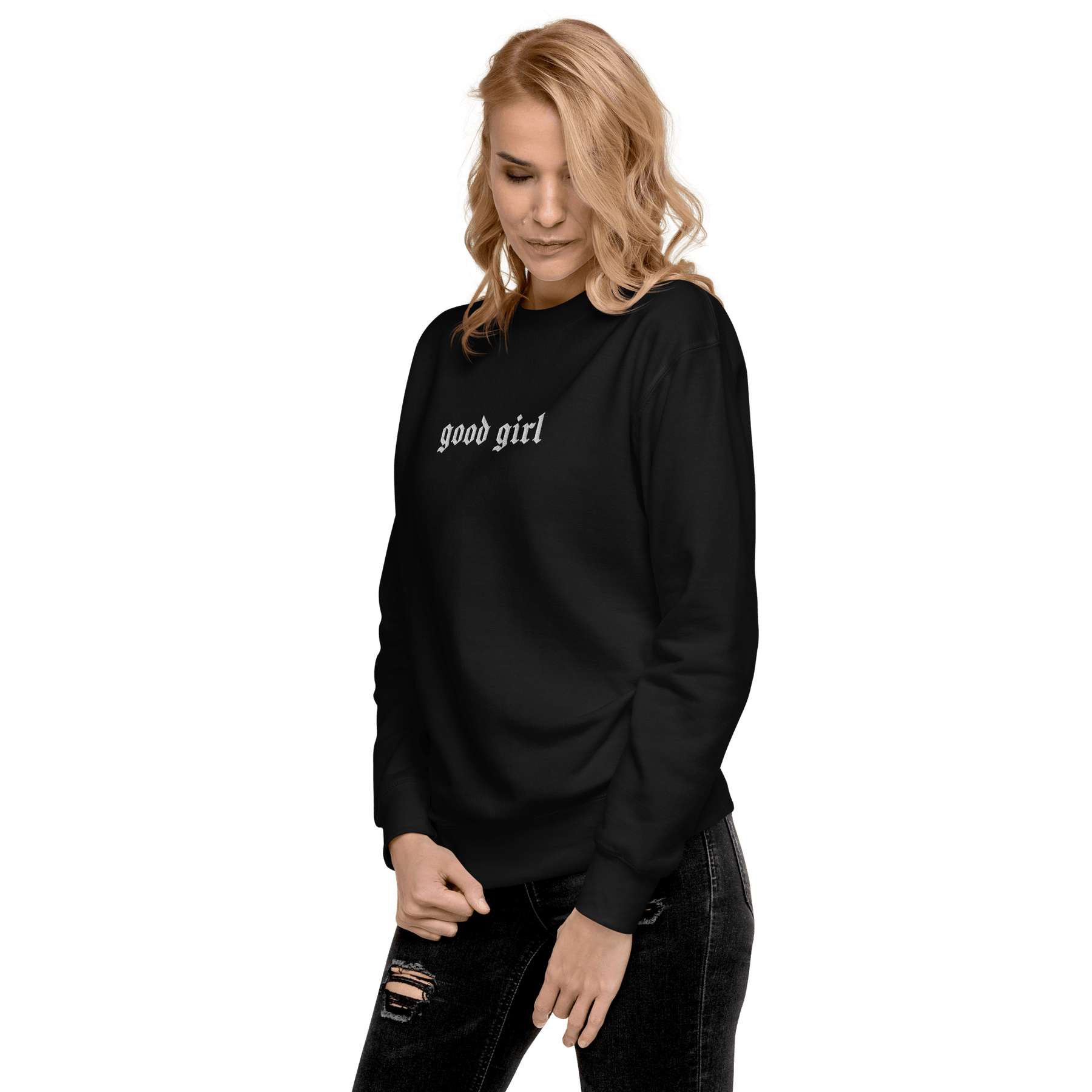 Good Girl Embroidered Sweatshirt - Goth Cloth Co.4105020_13950