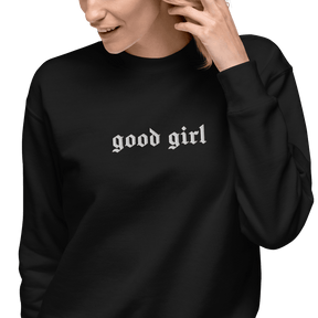 Good Girl Embroidered Sweatshirt - Goth Cloth Co.4105020_13950
