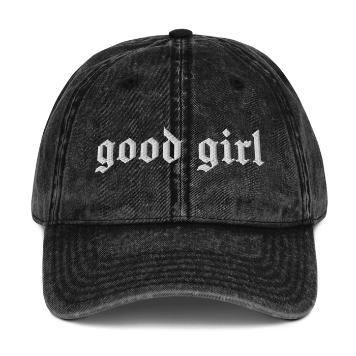 Good Girl Vintage Acid Wash Dad Cap - Goth Cloth Co.2799289_9791