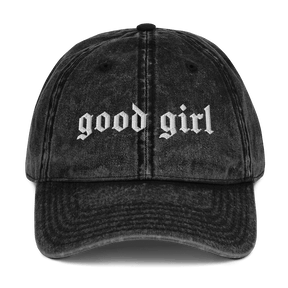 Good Girl Vintage Acid Wash Dad Cap - Goth Cloth Co.2799289_9791