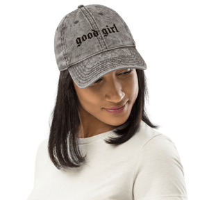 Good Girl Vintage Acid Wash Dad Cap - Goth Cloth Co.4343460_16749