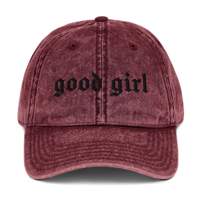 Good Girl Vintage Acid Wash Dad Cap - Goth Cloth Co.4343460_9793
