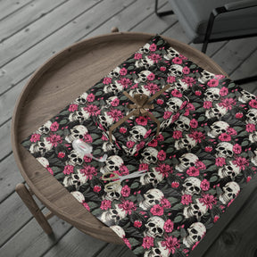 Goth Glam Pink Flowers and Skulls Gift Wrap - Goth Cloth Co.Home Decor50685269346097717045