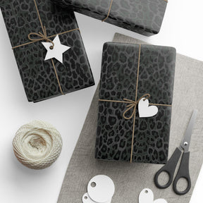 Goth Kitty Grey Leopard Gift Wrap Paper - Goth Cloth Co.Home Decor17653732102607628015