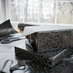 Goth Kitty Grey Leopard Gift Wrap Paper - Goth Cloth Co.Home Decor17653732102607628015