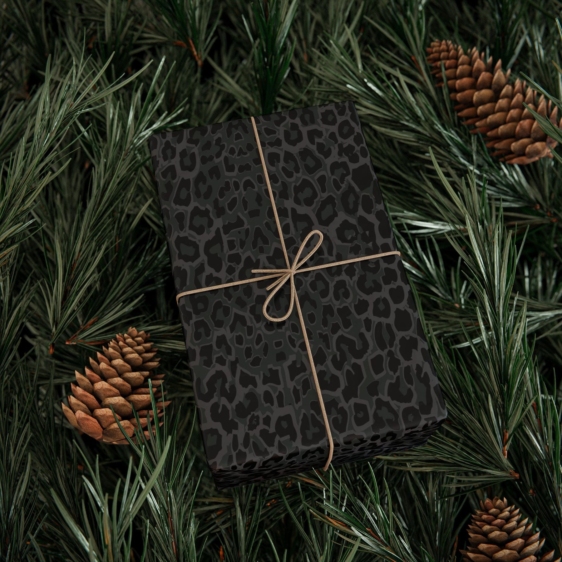 Goth Kitty Grey Leopard Gift Wrap Paper - Goth Cloth Co.Home Decor17653732102607628015