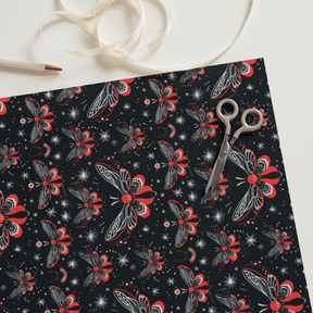 Gothic Celestial Moth Gift Wrap (3 Sheets) - Goth Cloth Co.5435958_17373