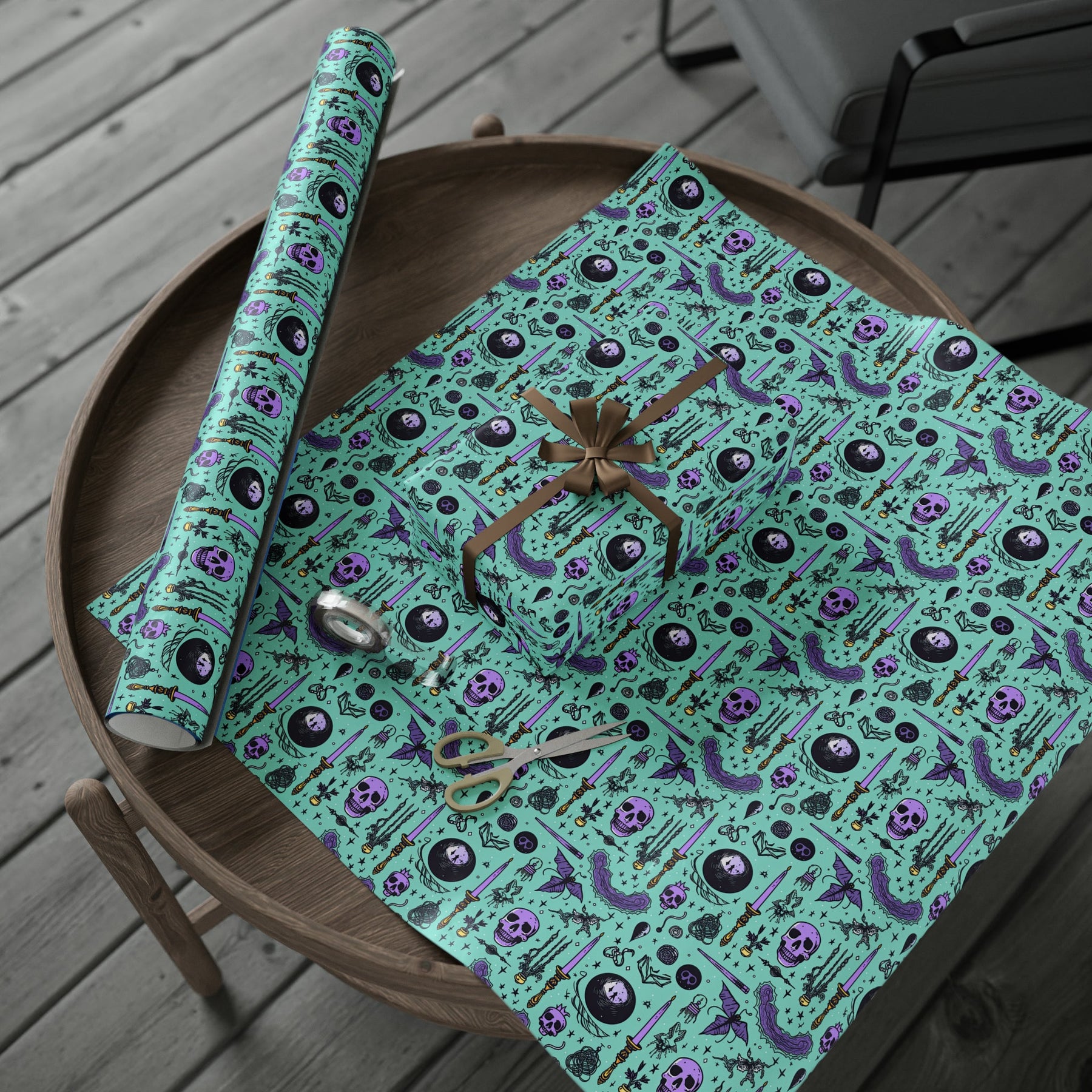 Gothic Pastel Wrapping Paper: Skulls, Candles & Crystals - Goth Cloth Co.Home Decor35558069854071620023