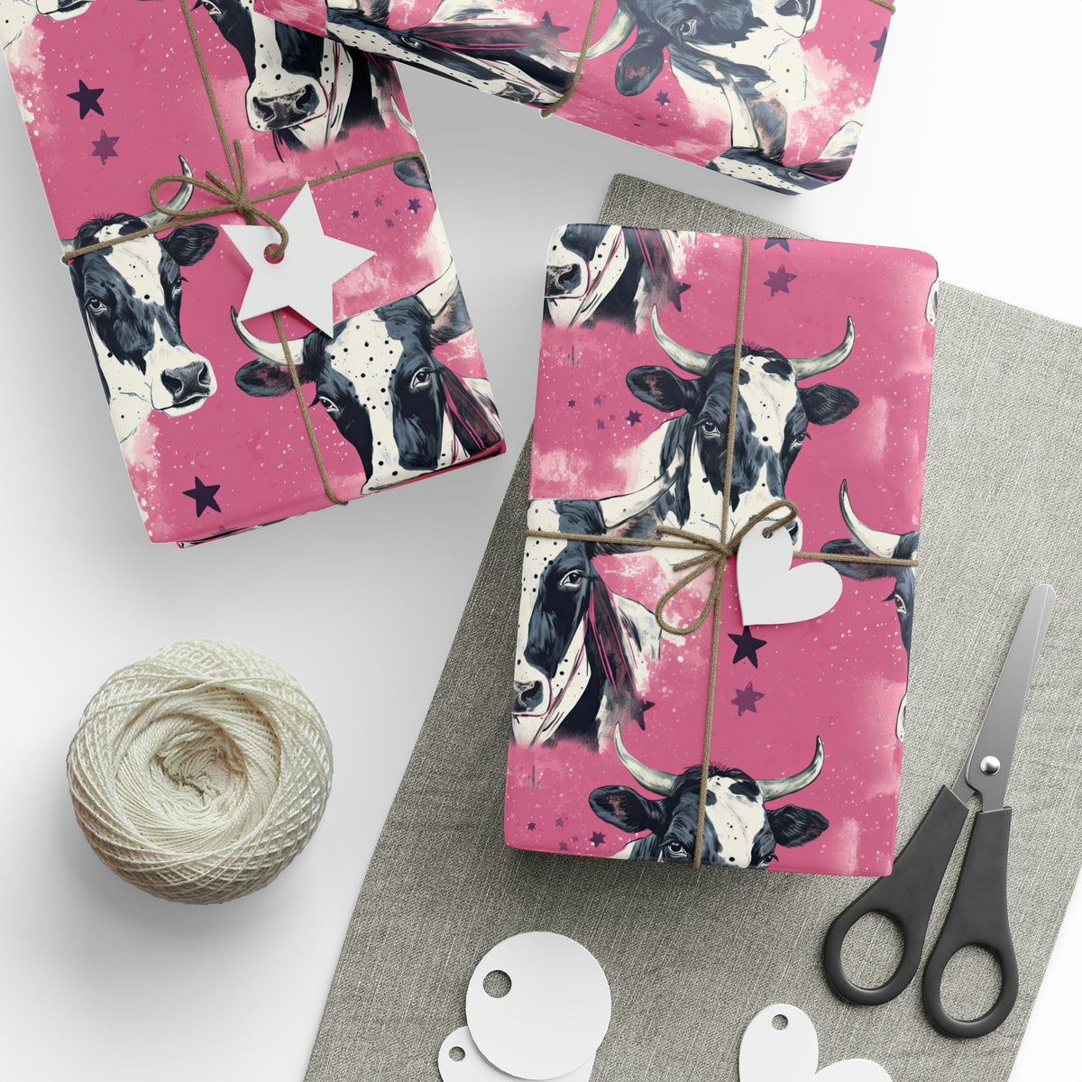 Gothic Pink Graffiti Cow Gift Wrap - Goth Cloth Co.Home Decor16766134941052987341