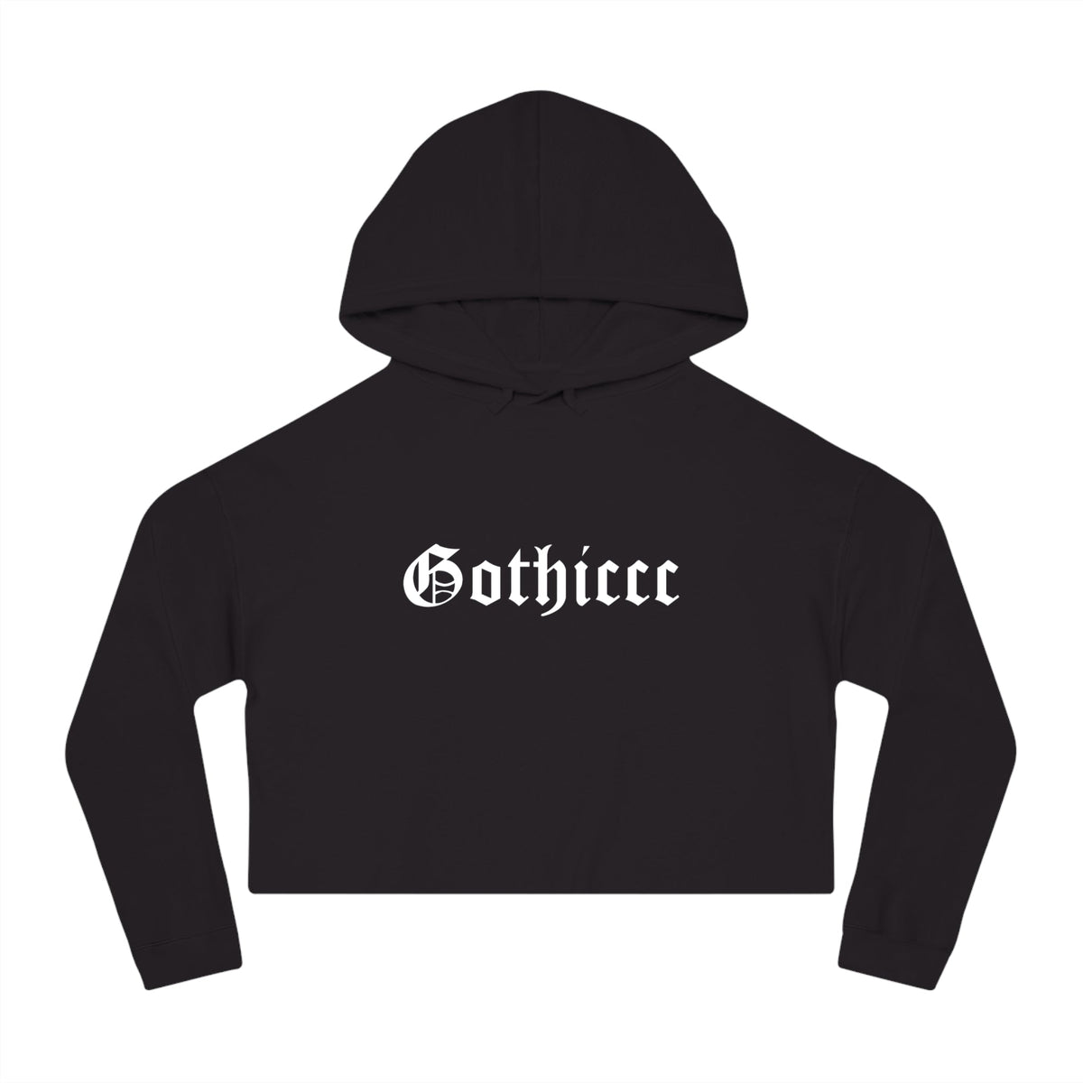 Gothiccc Women’s Cropped Hooded Sweatshirt - Goth Cloth Co.Hoodie26471977922500911893