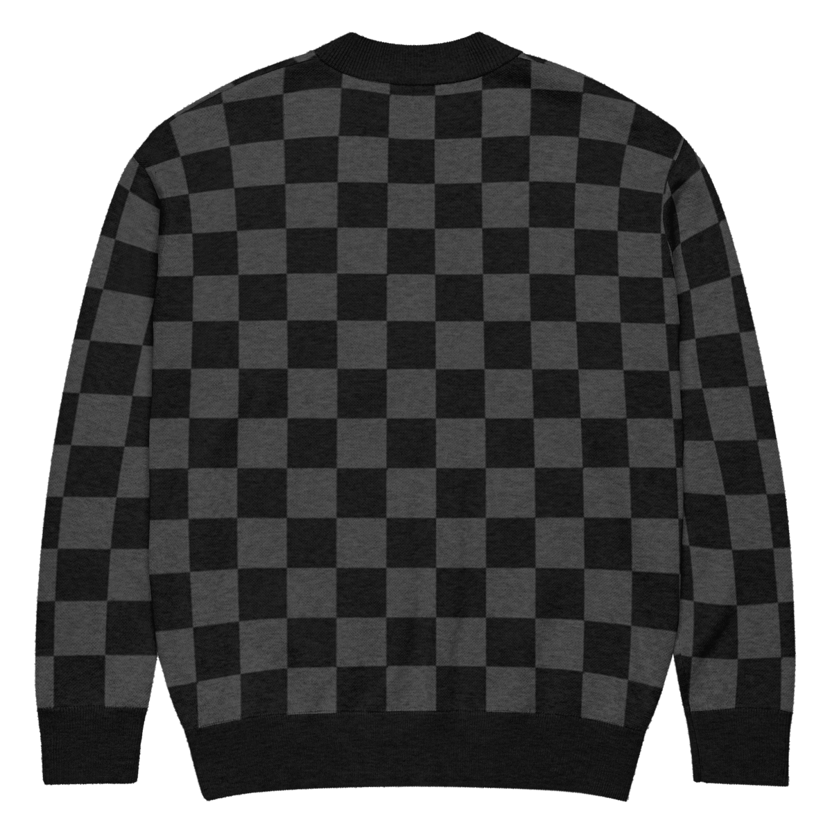 Greyscale Checkerboard Knit Cardigan - Goth Cloth Co.2524299_21030