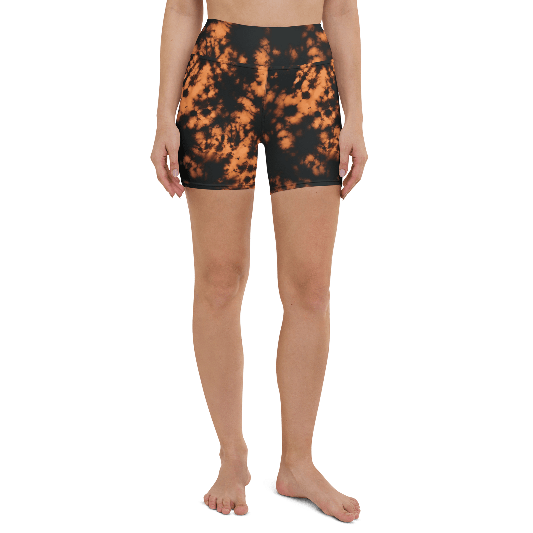 Grunge Bleach Bath Yoga Shorts - Goth Cloth Co.4185578_9079