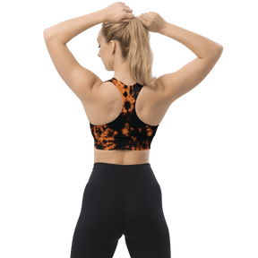 Grunge Bleach Wash Longline Sports Bra - Goth Cloth Co.4442821_12290