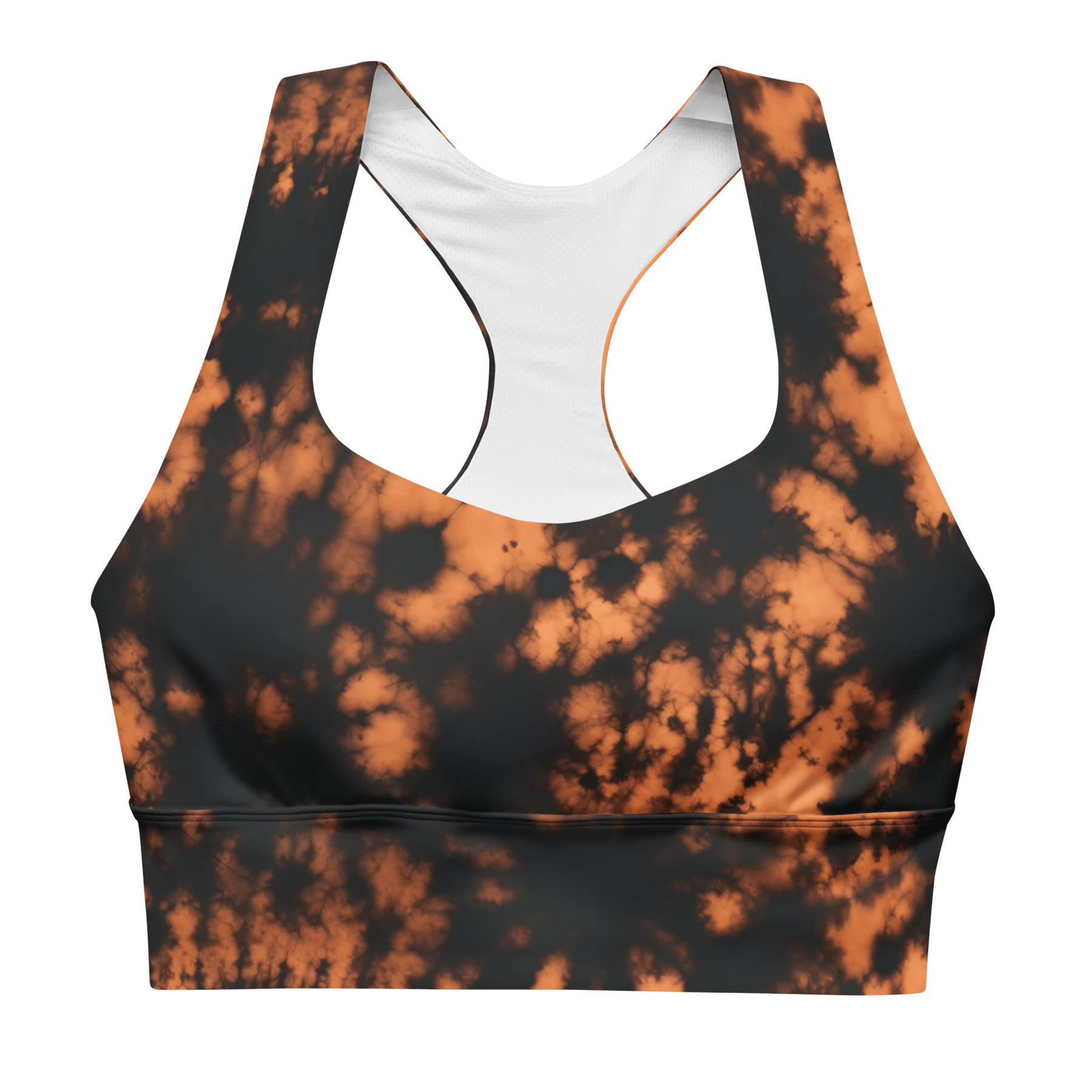 Grunge Bleach Wash Longline Sports Bra - Goth Cloth Co.4442821_12290