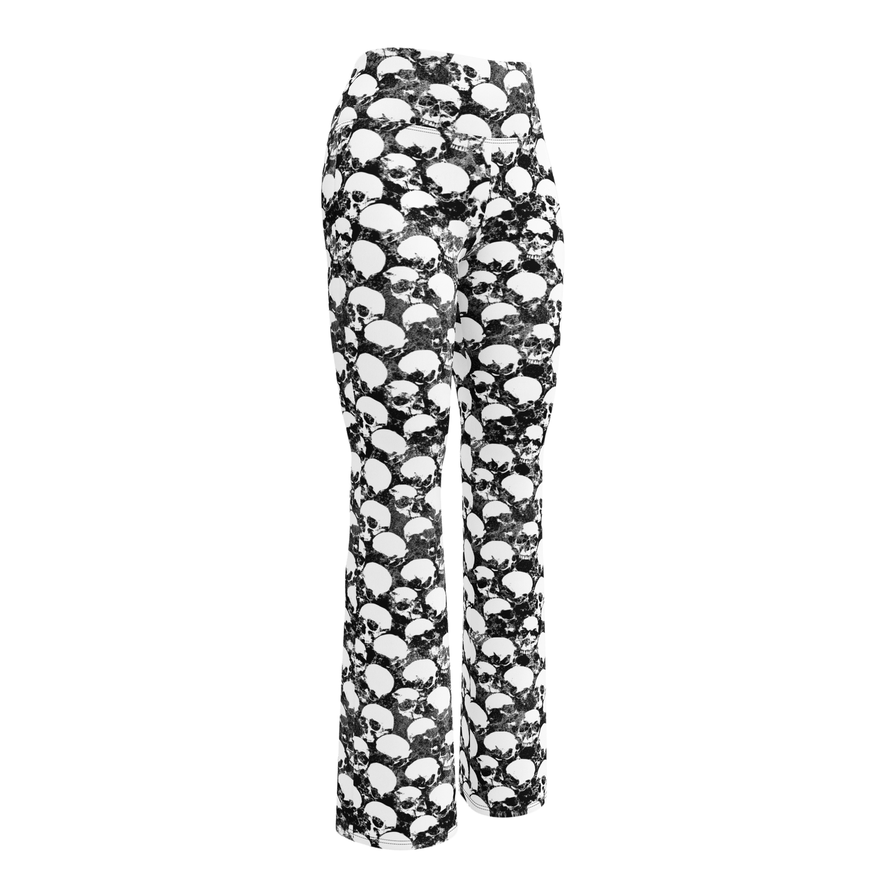 Grunge Skull Flare Leggings - Goth Cloth Co.4430245_19331