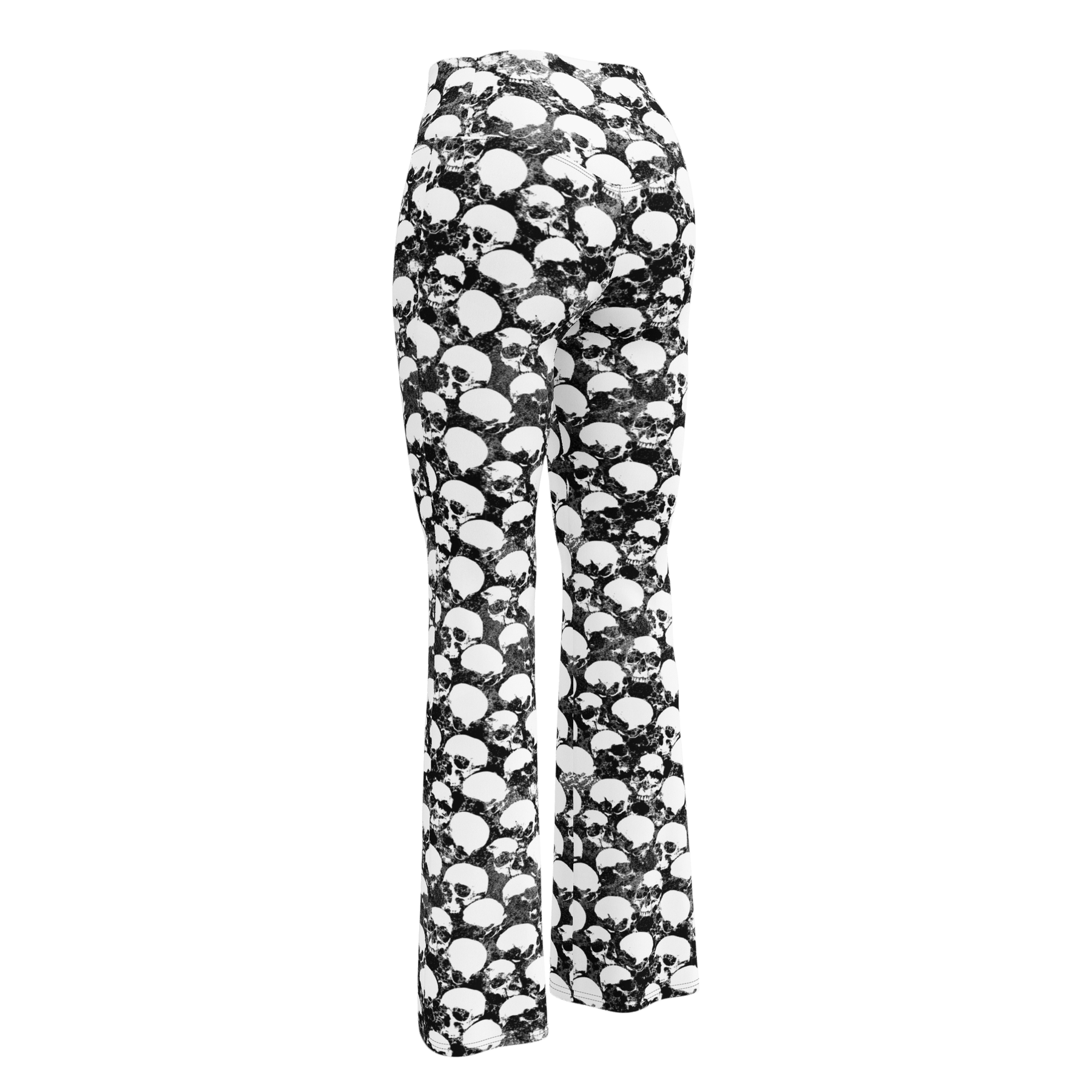 Grunge Skull Flare Leggings - Goth Cloth Co.4430245_19331