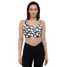 Grunge Skull Longline Sports Bra - Goth Cloth Co.1271021_12290