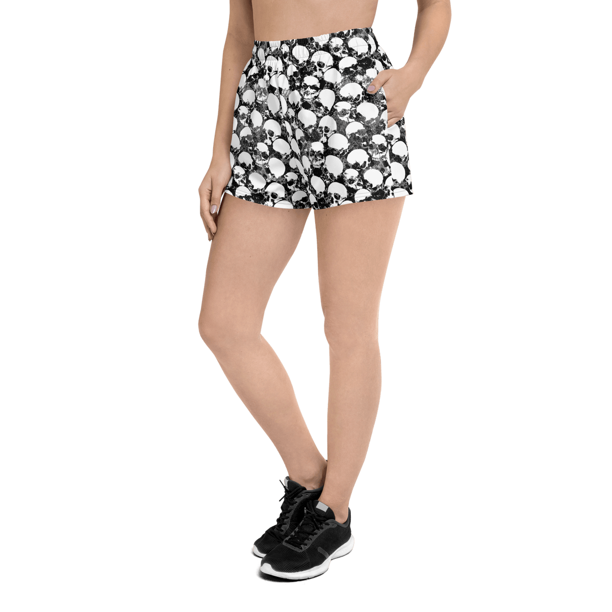 Grunge Skull Unisex Athletic Shorts - Goth Cloth Co.3135981_9804