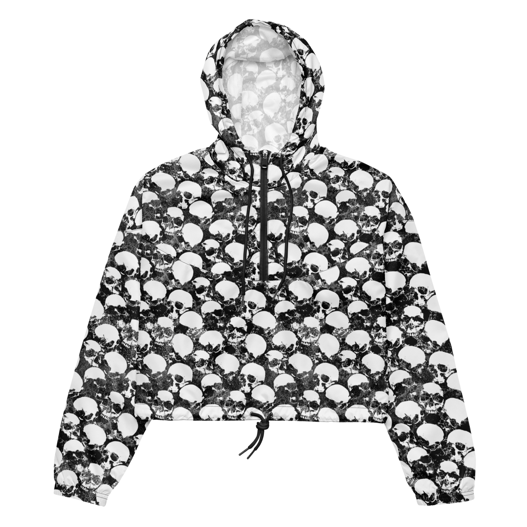 Grunge Skull Women's Cropped Windbreaker - Goth Cloth Co.2576182_15794