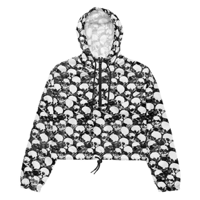 Grunge Skull Women's Cropped Windbreaker - Goth Cloth Co.2576182_15794