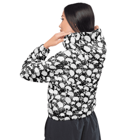 Grunge Skull Women's Cropped Windbreaker - Goth Cloth Co.2576182_15794