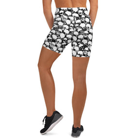 Grunge Skull Yoga Shorts - Goth Cloth Co.3071605_9079