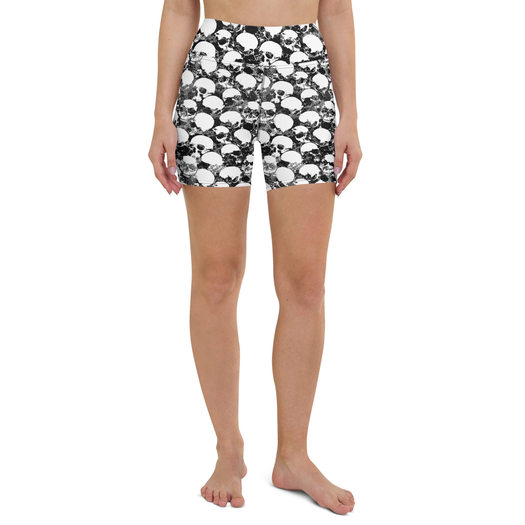 Grunge Skull Yoga Shorts - Goth Cloth Co.3071605_9079