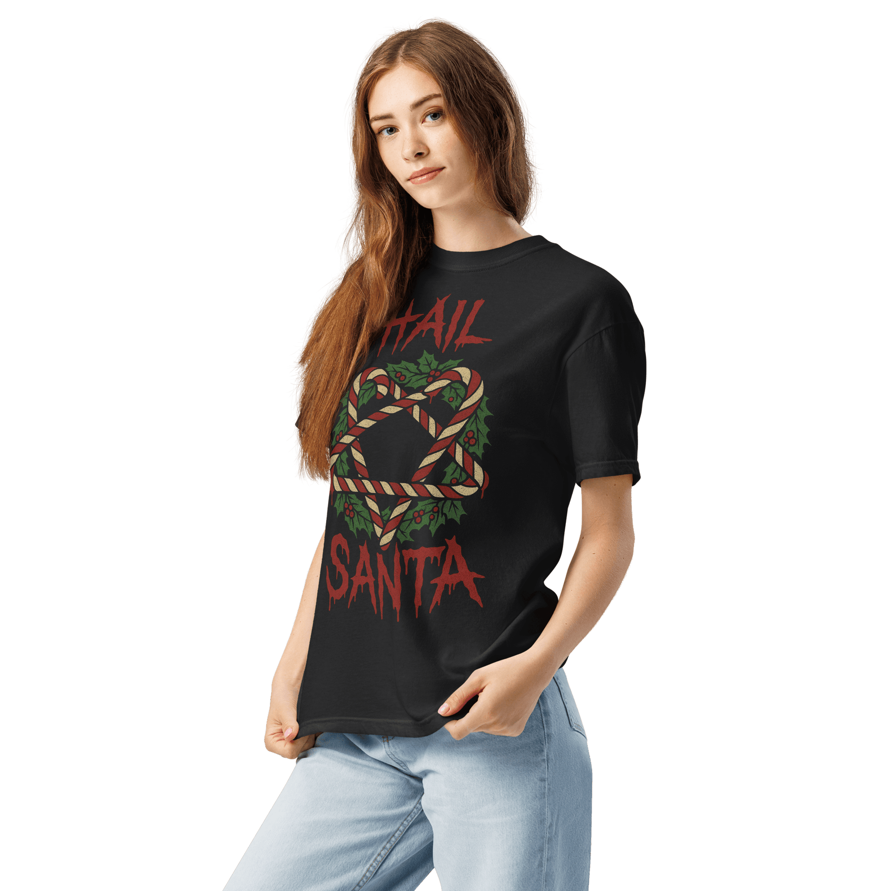 Hail Santa Comfy Tee - Goth Cloth Co.7391913_15114