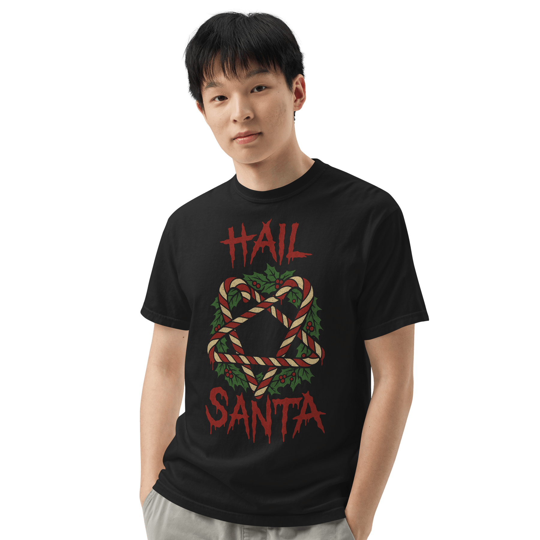 Hail Santa Comfy Tee - Goth Cloth Co.7391913_15114