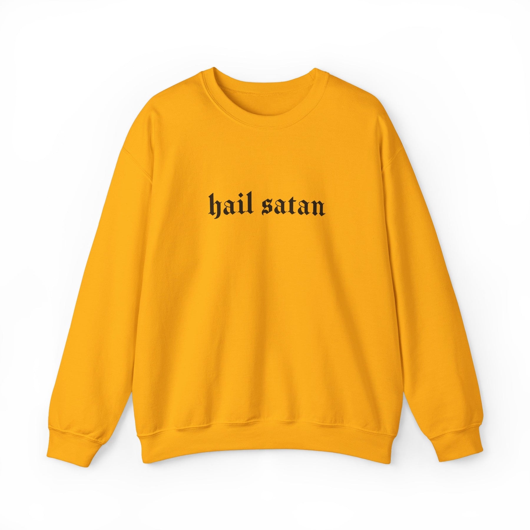 Hail Satan Goth Long Sleeve Crew Neck Sweatshirt - Goth Cloth Co.Sweatshirt12135618583667910781