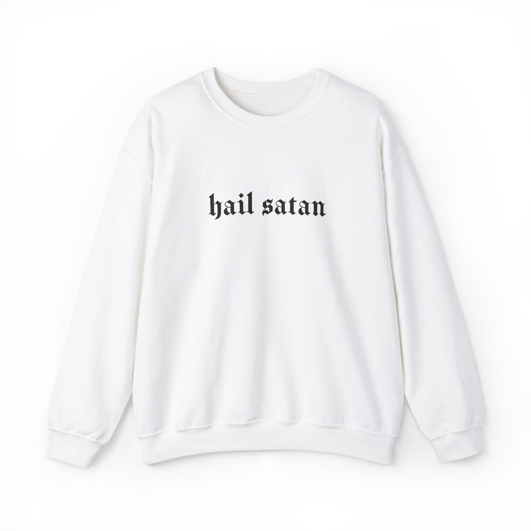 Hail Satan Goth Long Sleeve Crew Neck Sweatshirt - Goth Cloth Co.Sweatshirt29815131870626670103