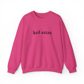 Hail Satan Goth Long Sleeve Crew Neck Sweatshirt - Goth Cloth Co.Sweatshirt60415831356344278588