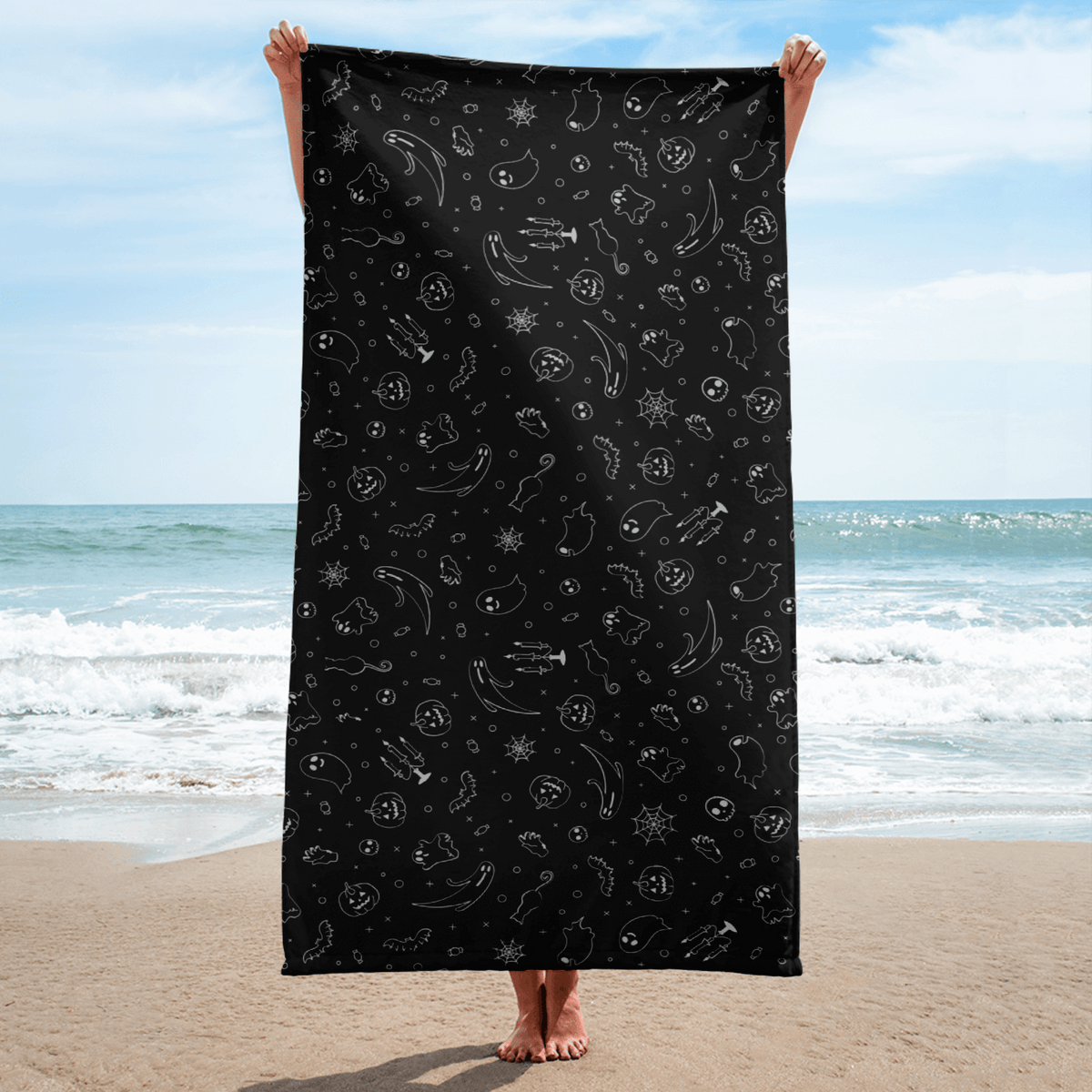 Halloween Hottie Beach Towel - Goth Cloth Co.8775655_8874