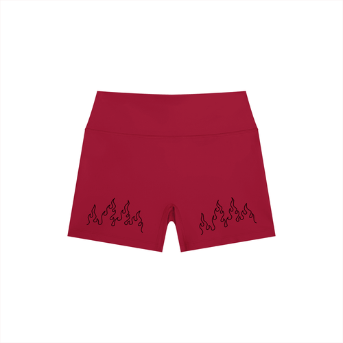 Hellfire High Rise Yoga Shorts - Goth Cloth Co.260709PODBK1968006