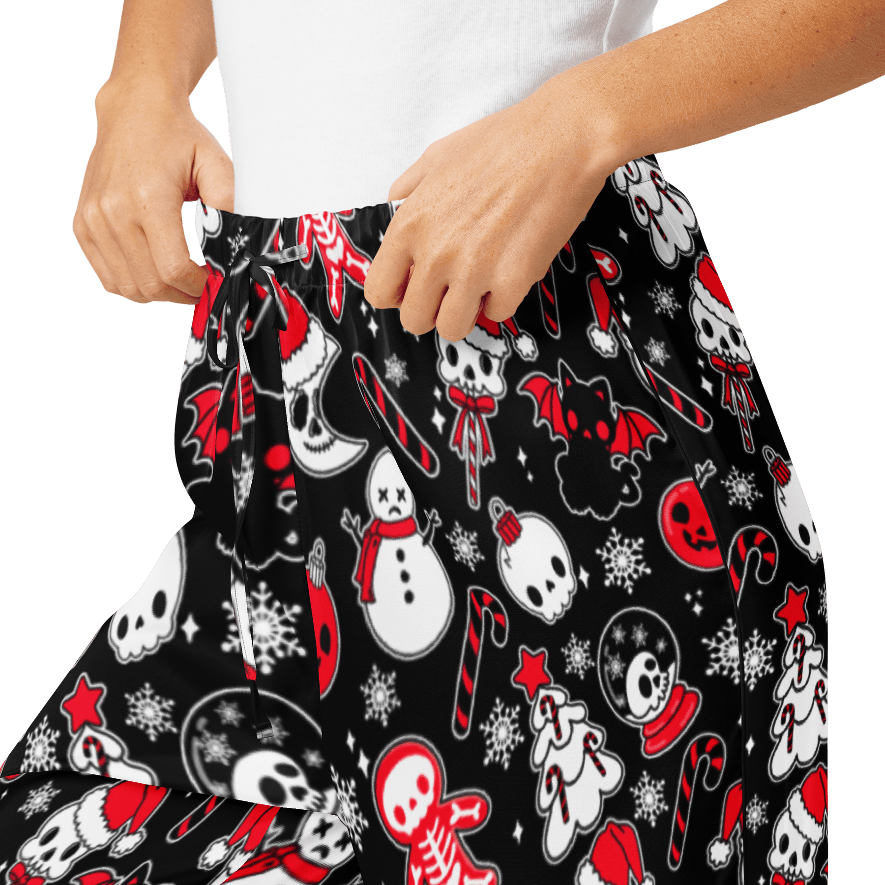 Helliday Cheer Silky Pajama Pants - Goth Cloth Co.4680607_20976