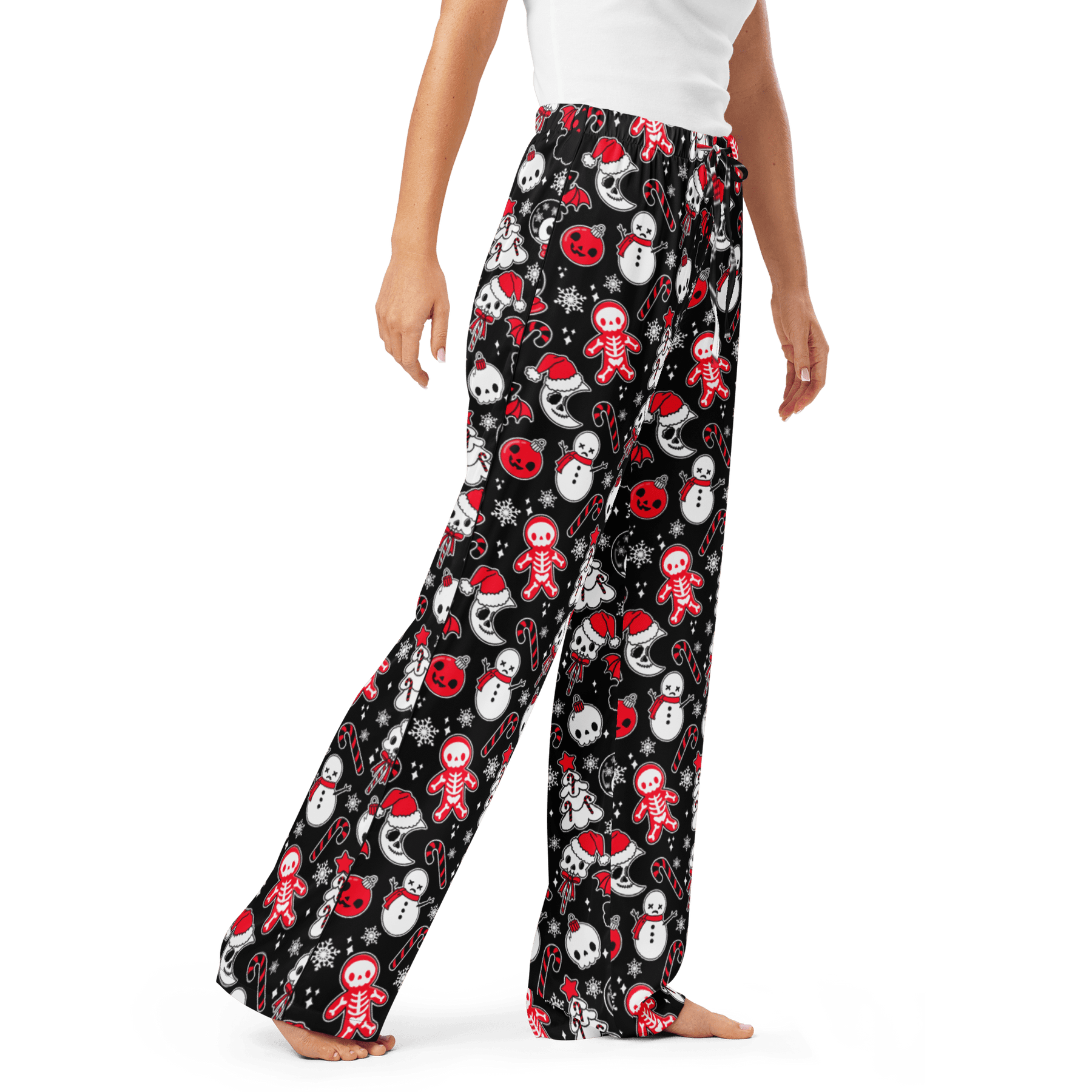 Helliday Cheer Silky Pajama Pants - Goth Cloth Co.4680607_20976