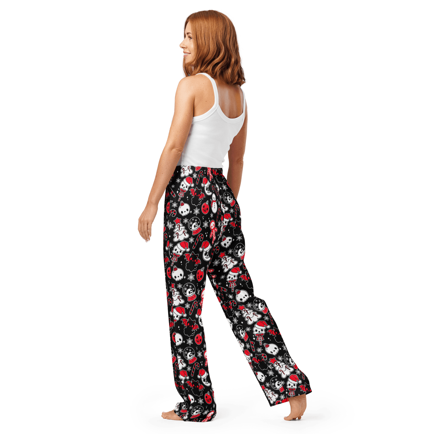 Helliday Cheer Silky Pajama Pants - Goth Cloth Co.4680607_20976