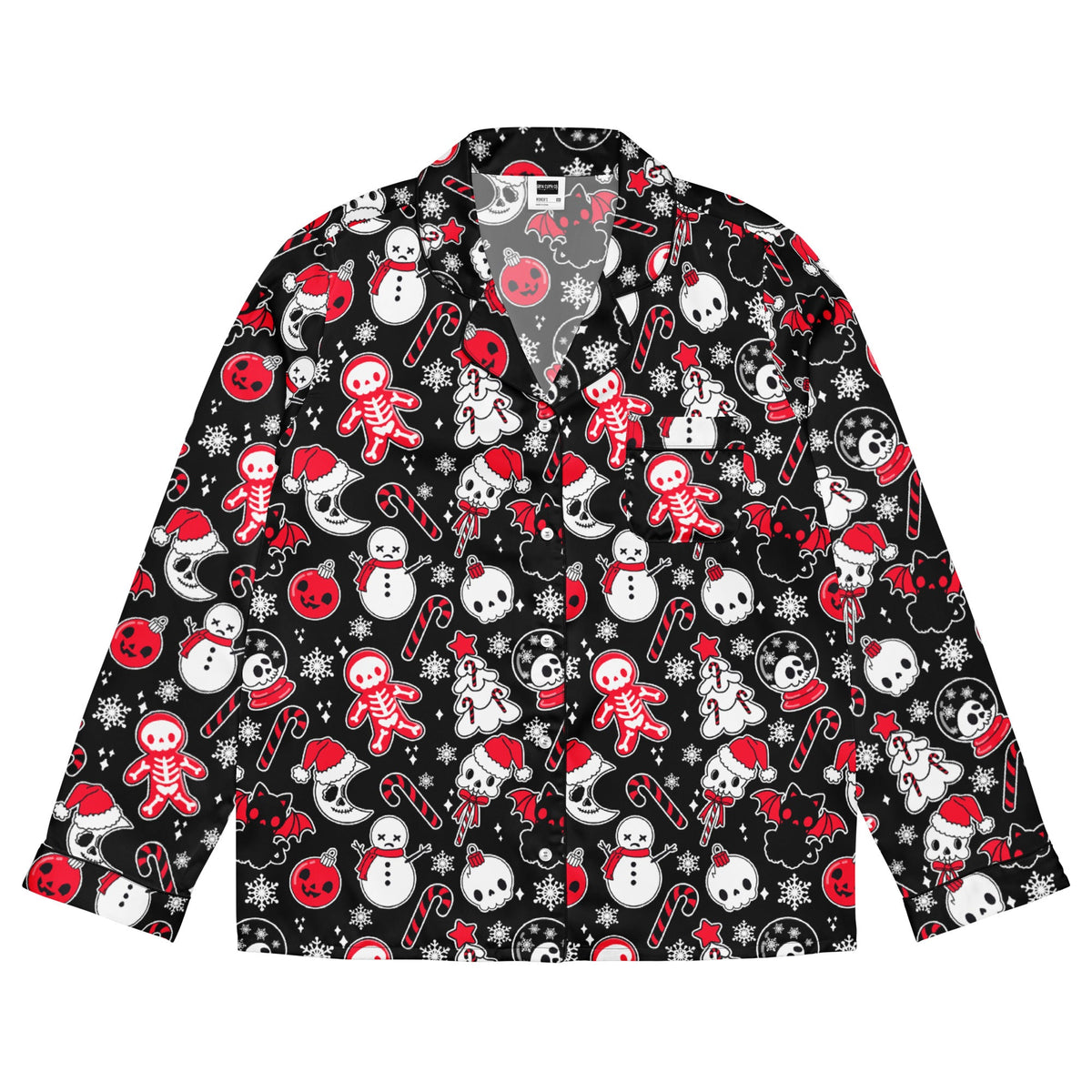 Helliday Cheer Silky Pajama Top - Goth Cloth Co.8484475_20952