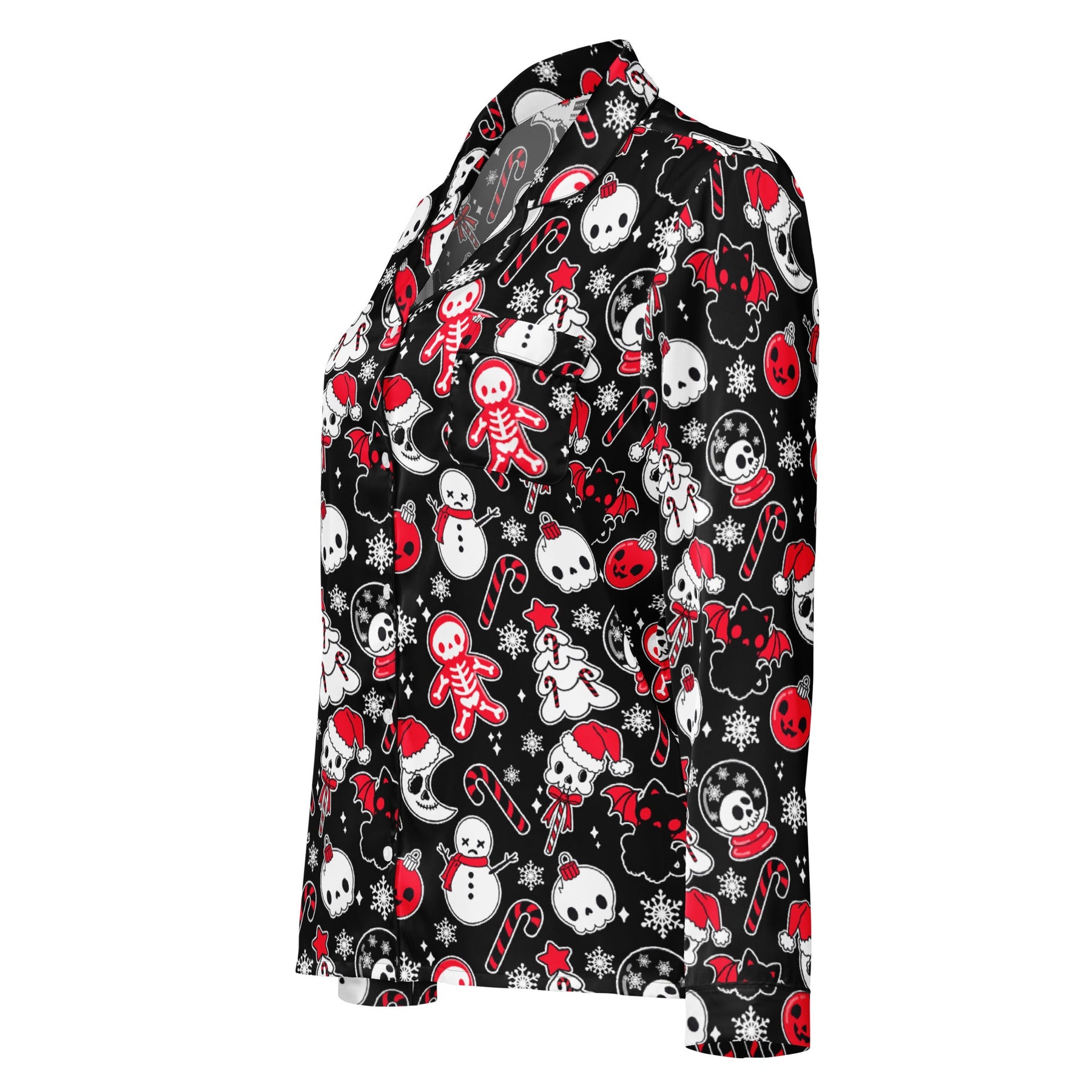 Helliday Cheer Silky Pajama Top - Goth Cloth Co.8484475_20952