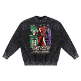 Hex Girls Snow Washed Hand - Frayed Sweatshirt (READY TO SHIP) - Goth Cloth Co.