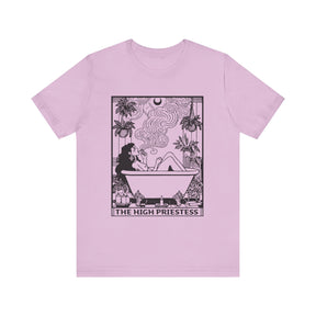 High Priestess Tarot Block Print Short Sleeve Tee - Goth Cloth Co.T - Shirt11717575026118580174