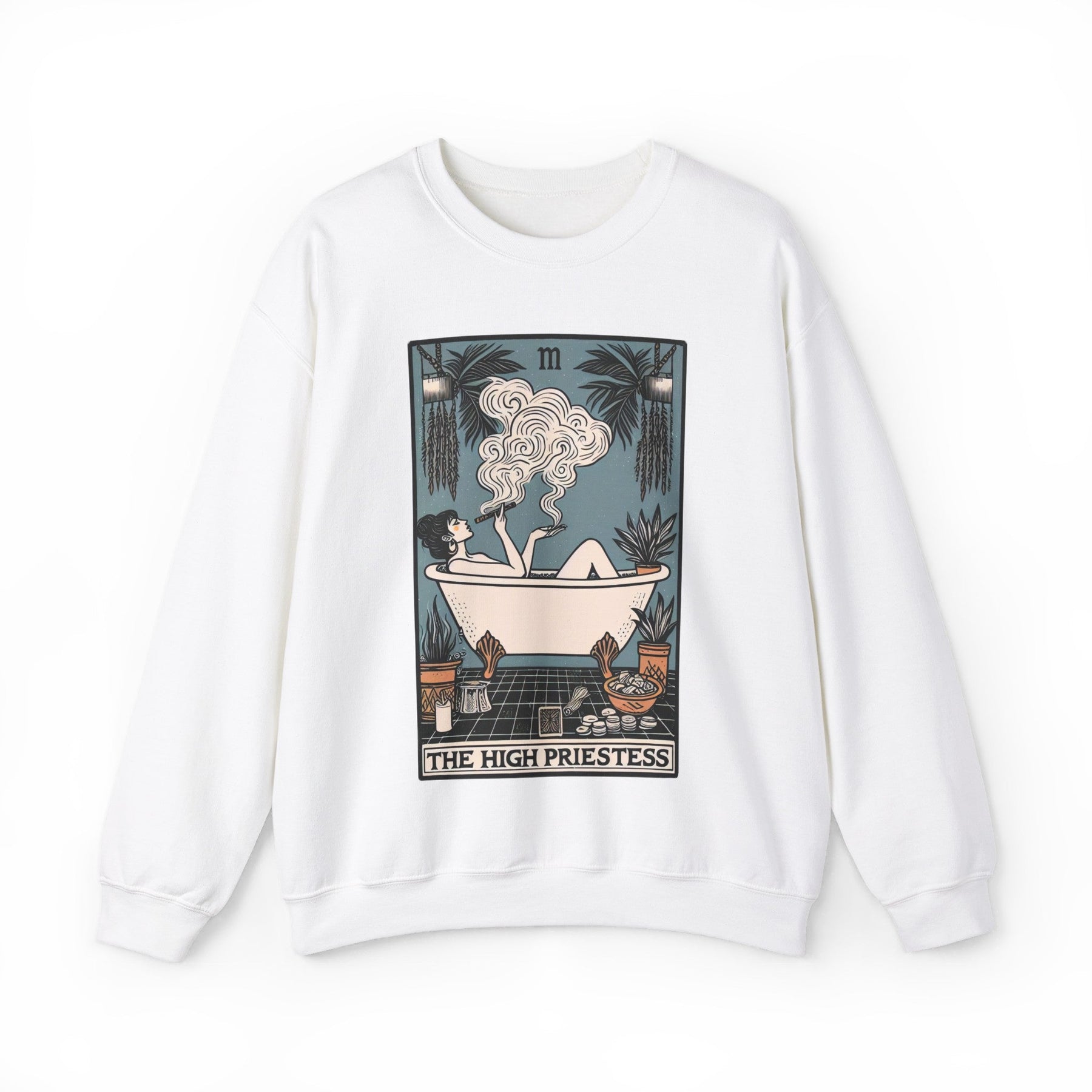 High Priestess Tarot Card Mystical Sweatshirt - Goth Cloth Co.Sweatshirt18837357305158223210